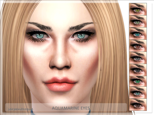 Sims 4 Aquamarine eyes by Serpentrogue at TSR