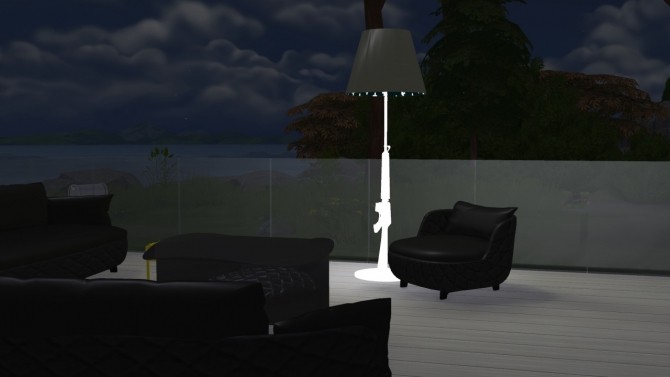 Sims 4 Lounge Gun Lamp by Flos at Meinkatz Creations