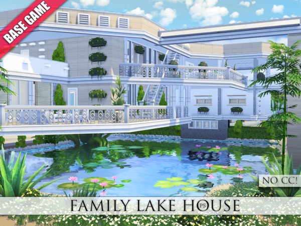 Sims 4 Family Lake House by Pralinesims at TSR