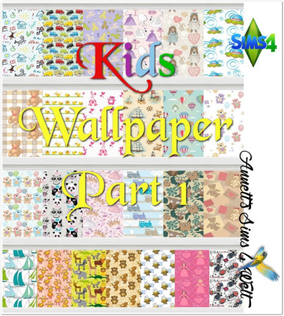 Kids Wallpapers Part 1 at Annett’s Sims 4 Welt » Sims 4 Updates