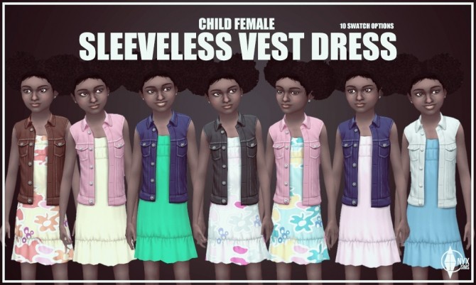 Sims 4 Sleeveless Vest Dress at Onyx Sims