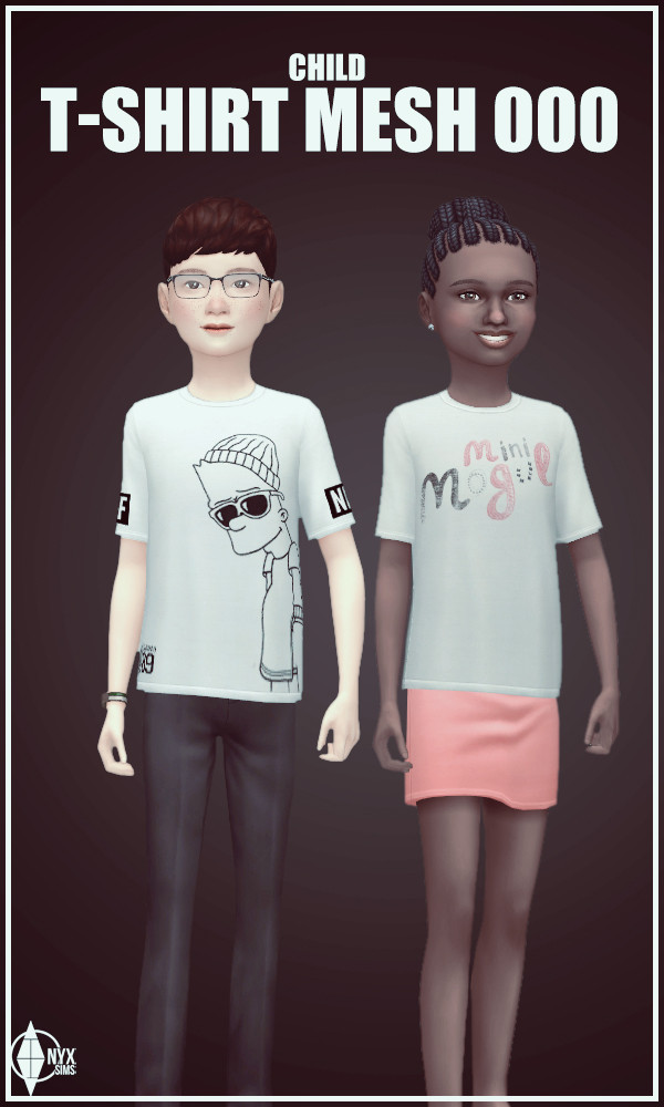 Sims 4 Child T Shirt Mesh 000 at Onyx Sims