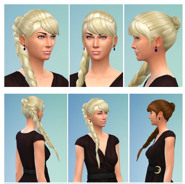 Sims 4 Braided Side Pigtail at Birksches Sims Blog