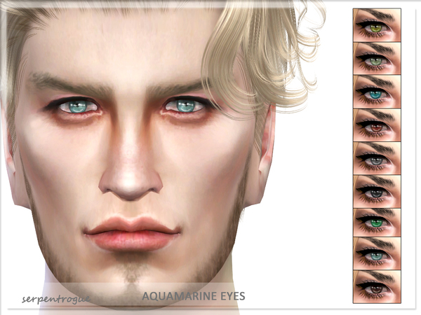 Sims 4 Aquamarine eyes by Serpentrogue at TSR