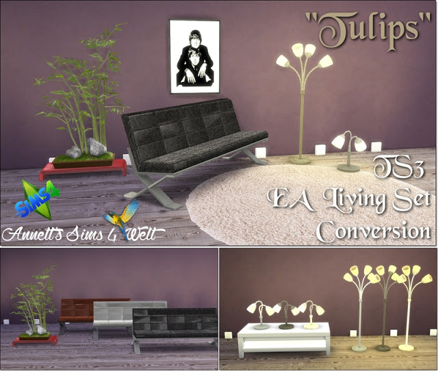 Sims 4 TS3 EA Living Set Tulips Conversion at Annett’s Sims 4 Welt