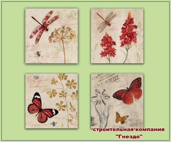 Sims 4 Butterfly and Dragonfly paintings at Sims by Mulena