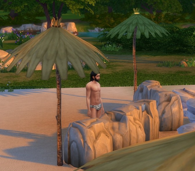Sims 4 Palm umbrella at Tkangie – Armchair Traveler