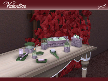 Valentine Bathroom set by soloriya at TSR » Sims 4 Updates