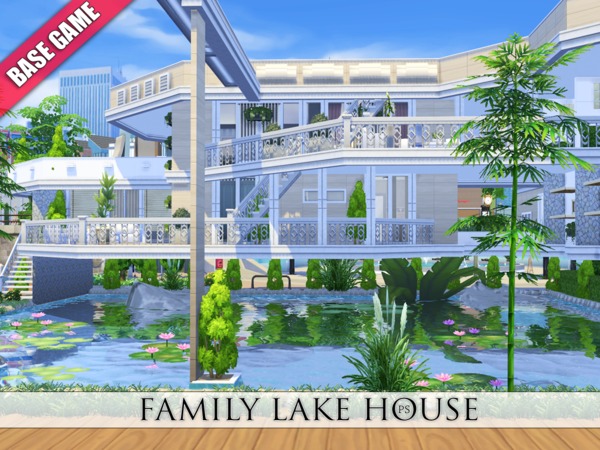 Sims 4 Family Lake House by Pralinesims at TSR