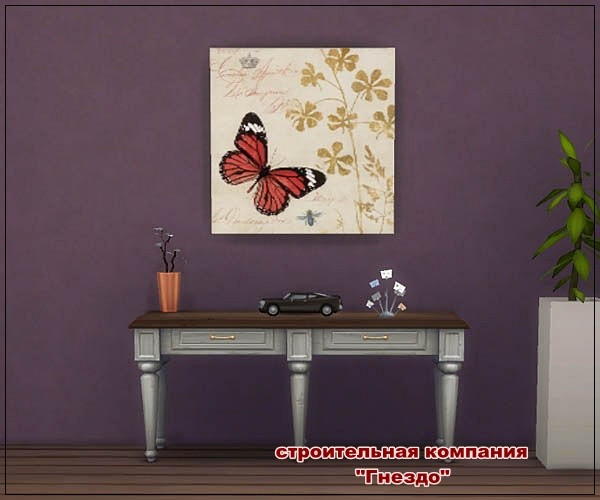Sims 4 Butterfly and Dragonfly paintings at Sims by Mulena
