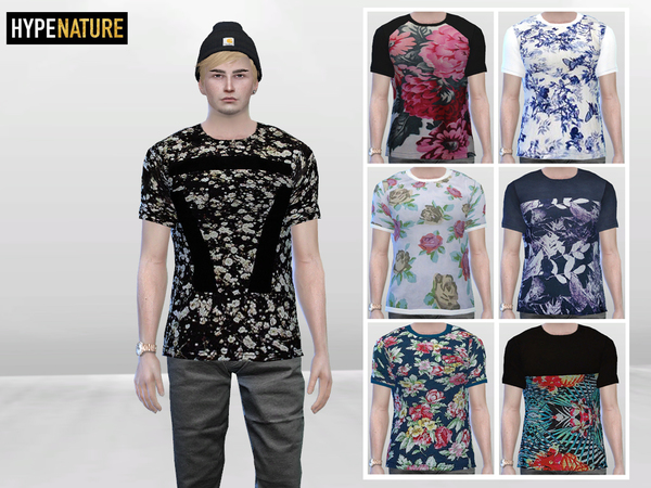 Large Floral Mens Tees By Mclaynesims At Tsr Sims 4 Updates