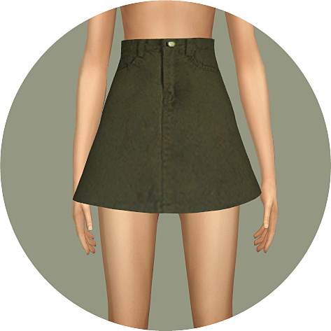 Sims 4 High Waist A Line Skirt at Marigold
