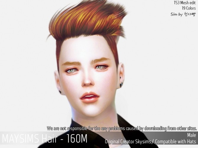 Sims 4 Hair 160M (Skysims) at May Sims