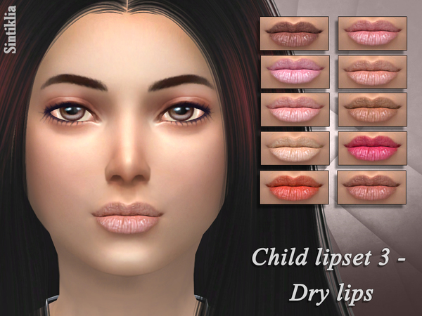 Sims 4 Child lipset 3 Dry lips by Sintiklia at TSR