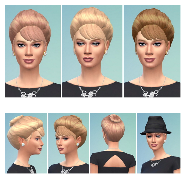 Sims 4 70s Bun Hair at Birksches Sims Blog