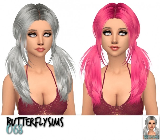 Sims 4 Butterflysims 068, 144 and 155 hair recolors at Nessa Sims