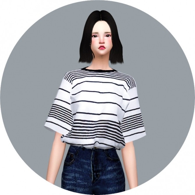 Tucked In Boxy Tee at Marigold » Sims 4 Updates