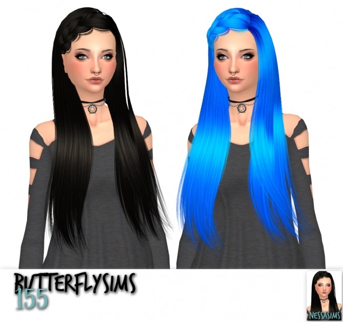 Butterflysims 068, 144 and 155 hair recolors at Nessa Sims » Sims 4 Updates