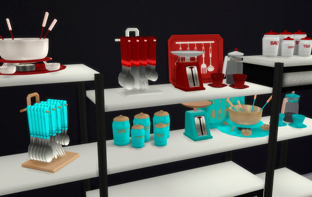 Sims 4 Clutter Altea Kitchen by Mary Jiménez at pqSims4