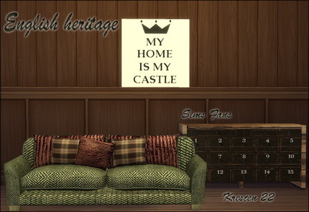 English heritage sofa dresser and painting by Kresten 22 at Sims Fans