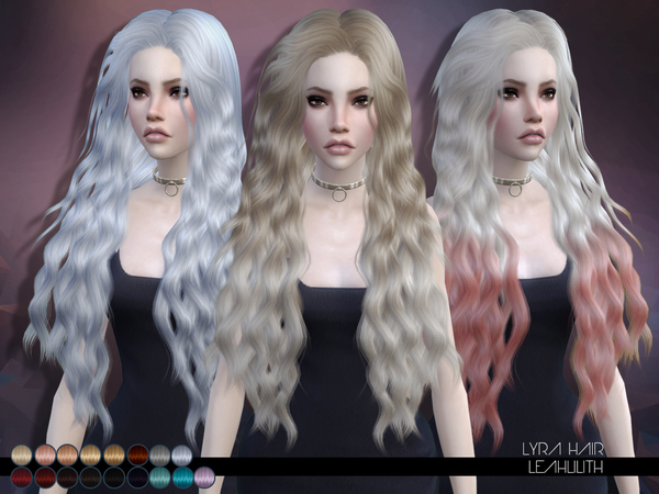Sims 4 Lyra Hair by Leah Lillith at TSR