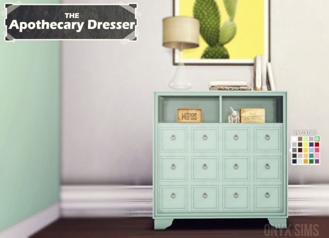 Sims 4 The Apothercary Dresser at Onyx Sims