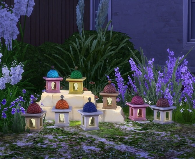 Sims 4 Turret lamp with 8 swatches at Sims 4 Studio