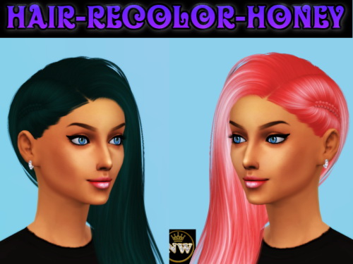 Sims 4 HAIR RECOLOR HONEY at Naddi
