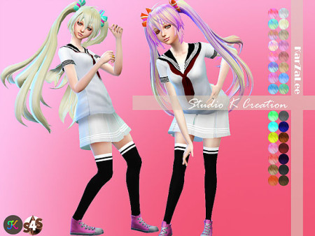 Miku Animate Hair 53 At Studio K-creation » Sims 4 Updates