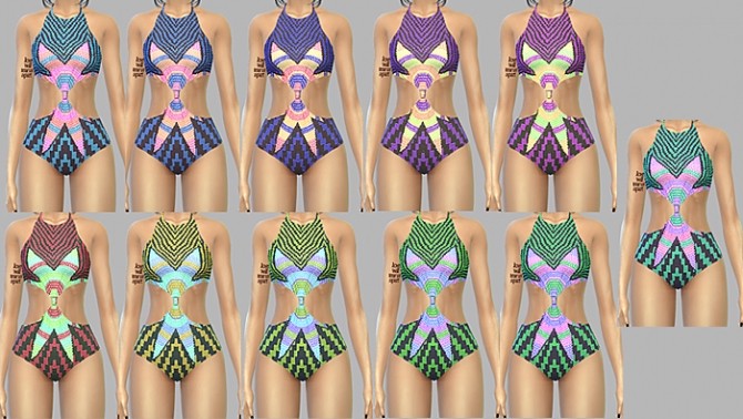 Sims 4 Knot front swimsuit at Merakisims