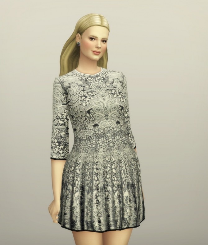 Sims 4 Pattern dress at Rusty Nail