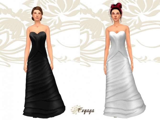 Sims 4 Tournuni dress by Fuyaya at Sims Artists