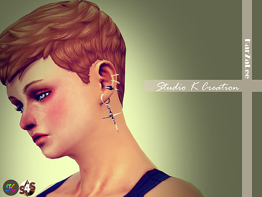 Sims 4 Cross Earrings at Studio K Creation