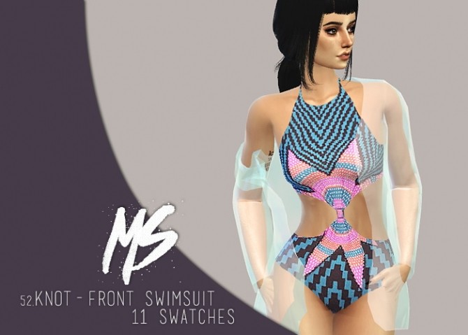 Sims 4 Knot front swimsuit at Merakisims