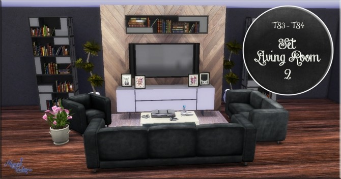 Sims 4 Set Living Room 2 at Victor Miguel