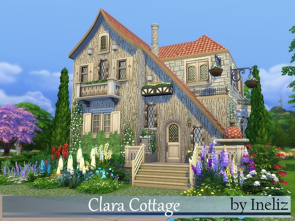 Sims 4 Clara Cottage by Ineliz at TSR