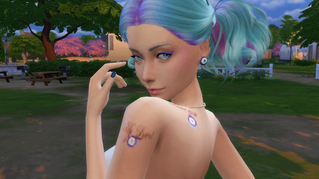 Sims 4 Nazarboncuğu Küpe Earings & Kolye Necklace at NG Sims3