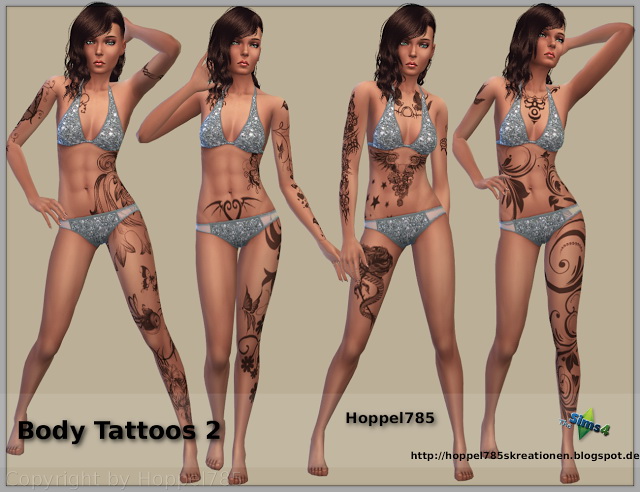 Sims 4 Body Tattoos 2 at Hoppel785
