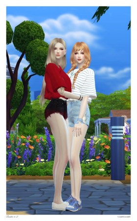 Bestie Poses Set V.2 at Flower Chamber » Sims 4 Updates