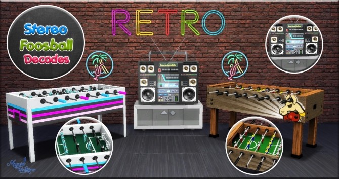 Sims 4 Stereo & Foosball Decades at Victor Miguel