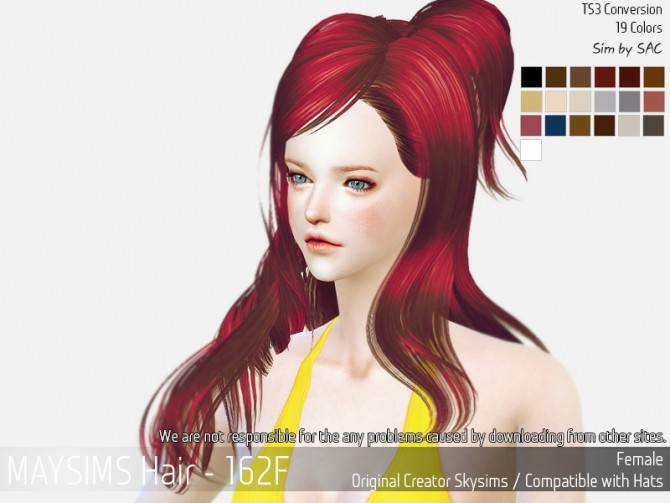 Sims 4 Hair 162F (Skysims) at May Sims