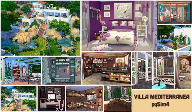 Sims 4 Amoblada Mediterranean Villa by Mary Jiménez at pqSims4