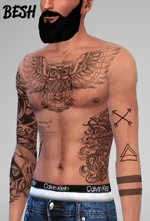 Sims 4 Tattoos for males at Besh
