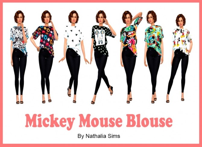 Sims 4 M.Mouse Blouse Marigold Recolor at Nathalia Sims