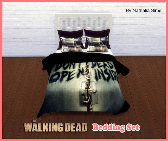 Sims 4 The Walking Dead Bedding Set at Nathalia Sims