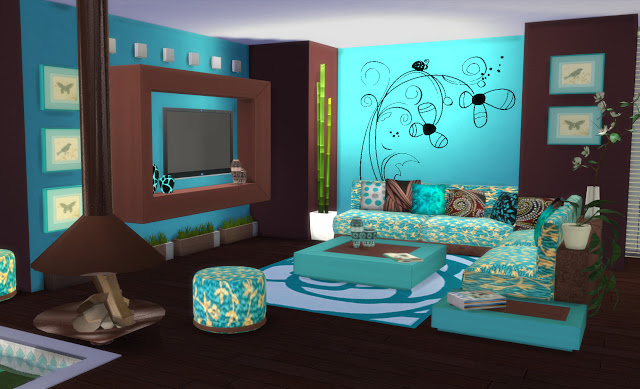 Sims 4 Altea Living by Mary Jiménez at pqSims4