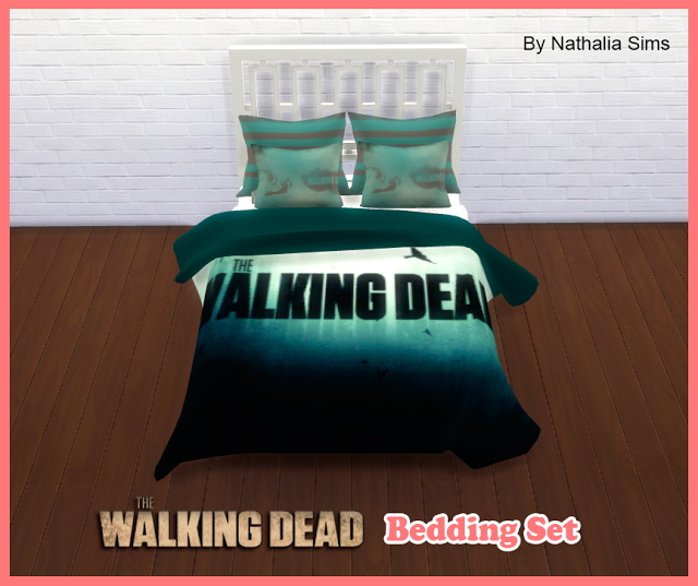 Sims 4 The Walking Dead Bedding Set at Nathalia Sims