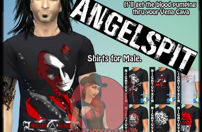Sims 4 Angelspit Shirts for male at Nightvyxen