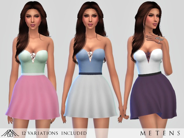 Sims 4 Spotlight dress by Metens at TSR