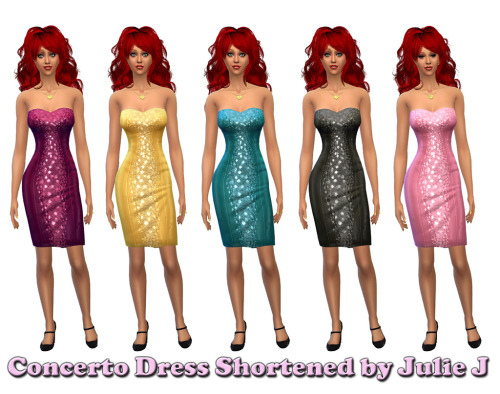 Sims 4 Concerto Dress Shortened at Julietoon – Julie J